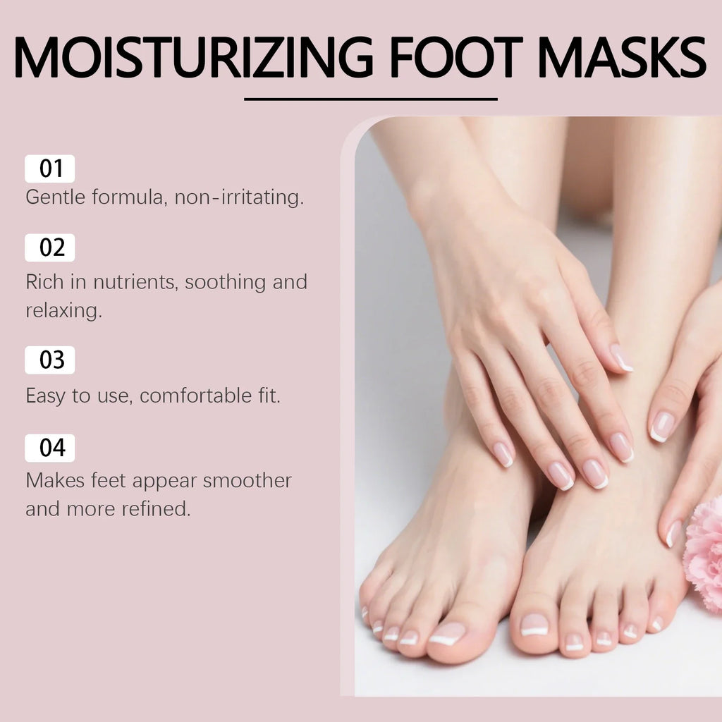 Shea Butter Moisturizing Foot Mask – Gentle Exfoliation & Hydration Exfoliating Foot Mask Qme
