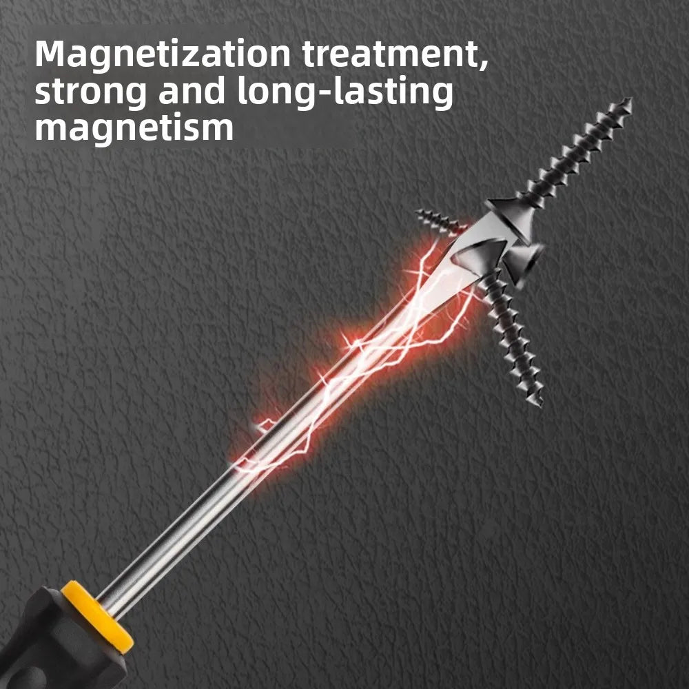 Magnetic Screwdriver Set – Flat & Phillips Bits, Cushion Handle Magnetic Screwdriver Set Qme