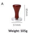 Solid Wood Handle Espresso Coffee Tamper | Flat Base Press Espresso Coffee Tamper Qme A
