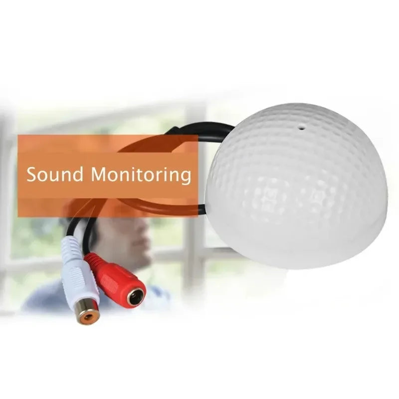 CCTV Audio Pickup Microphone Half Ball Sound Monitor Surveillance Microphone Qme