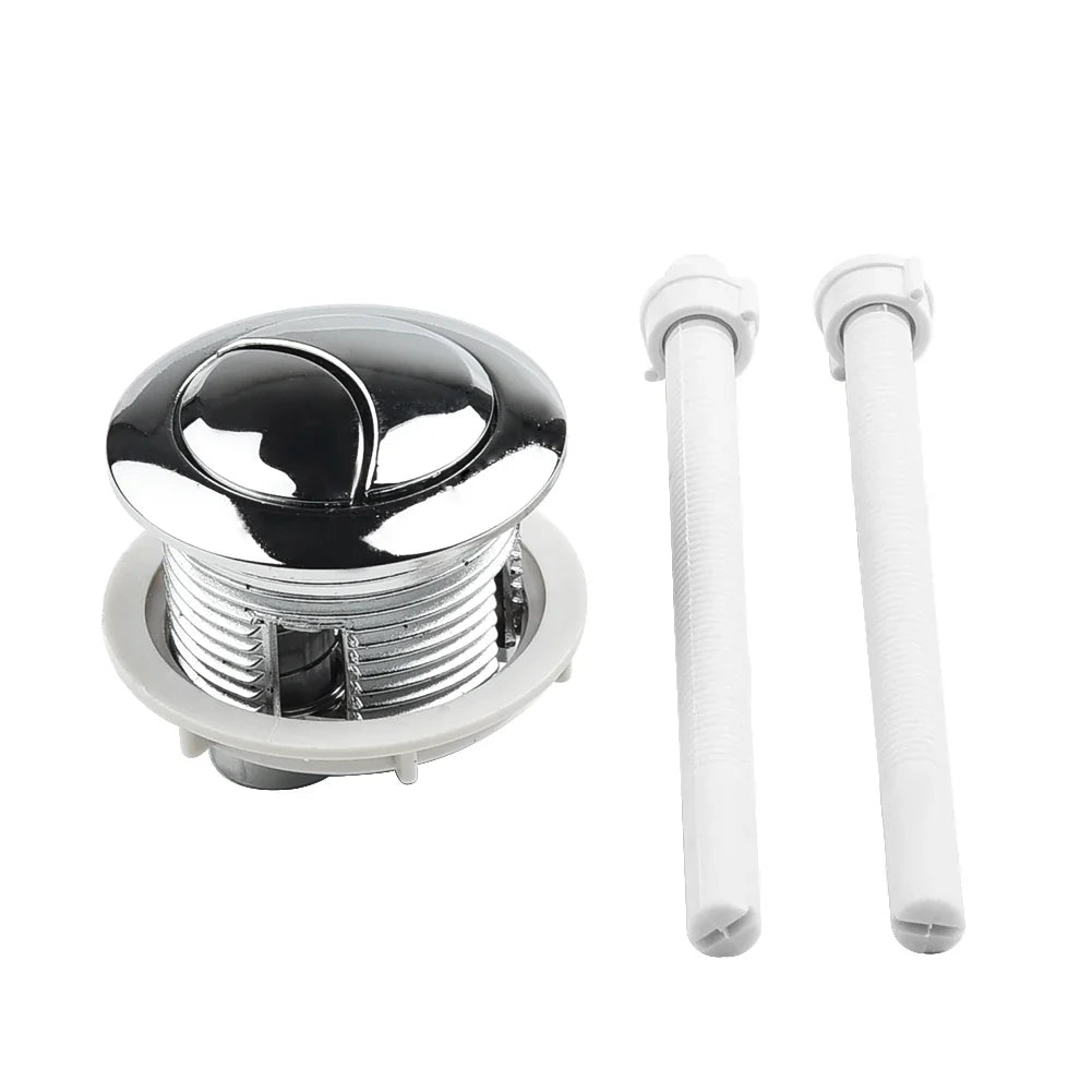 Dual Push Button Toilet Flush Valve – Chrome, 38mm 48mm Toilet Flush Valve Qme