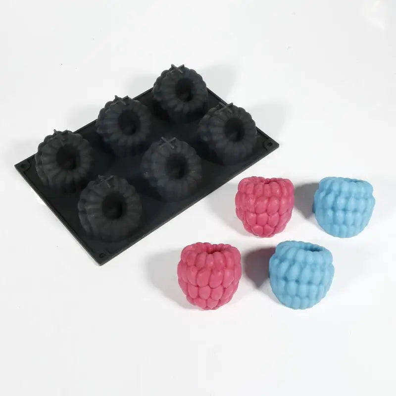 6-Cell Blueberry & Raspberry Silicone Mousse Mould | Fruit Design Silicone Mousse Mould Qme
