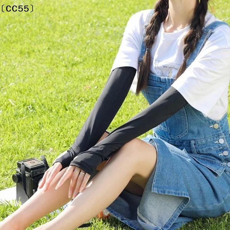 UV Protection Ice Silk Arm Sleeves – Unisex Summer Covers UV Arm Sleeves Qst