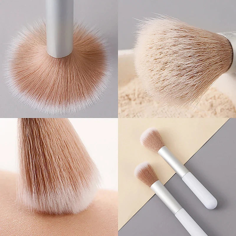 Qme Round Handle Multifunctional Makeup Brush – Powder & Blush Makeup Brush Qme