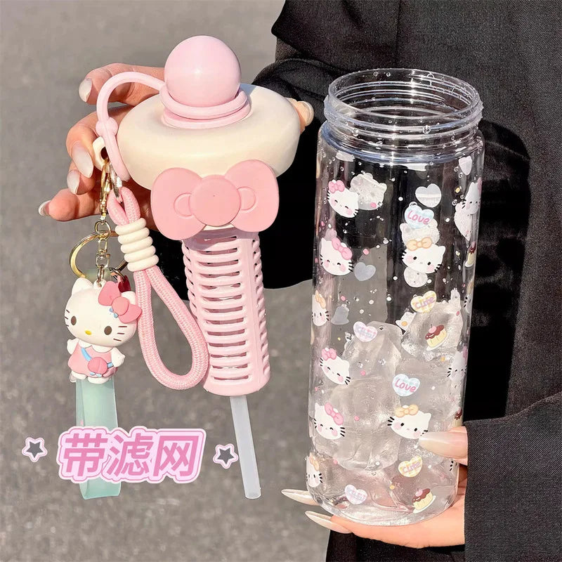 Hello Kitty Large-Capacity Cartoon Water Cup for Girls Cartoon Water Cup Qme