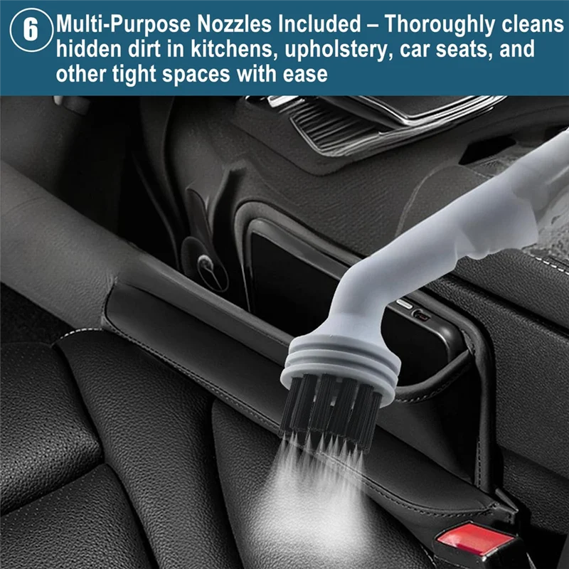 MiLESEEY B15C Handheld Steam Cleaner 9 Attachments EU Plug Handheld Steam Cleaner Qst