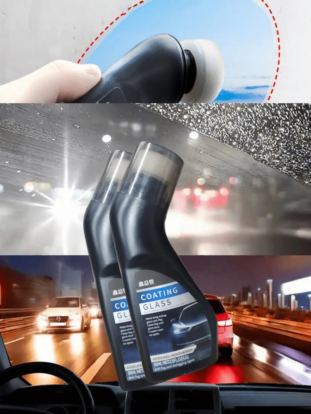 Anti-Fog Coating Agent – Windshield, Mirror & Helmet Lens Anti-Fog Car Coating Qme