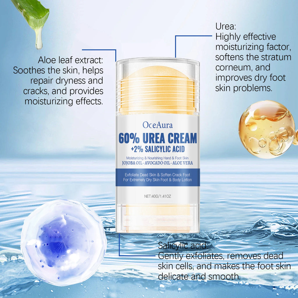 OceAura 40g Foot Care Cream Stick – Moisturizing & Smoothing Foot Care Cream Qst