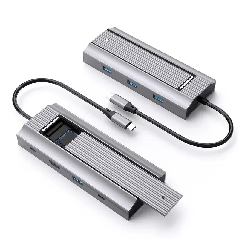 USB Hub M.2 SSD Dock with Type-C & HDMI for MacBook USB-C Docking Station Qme