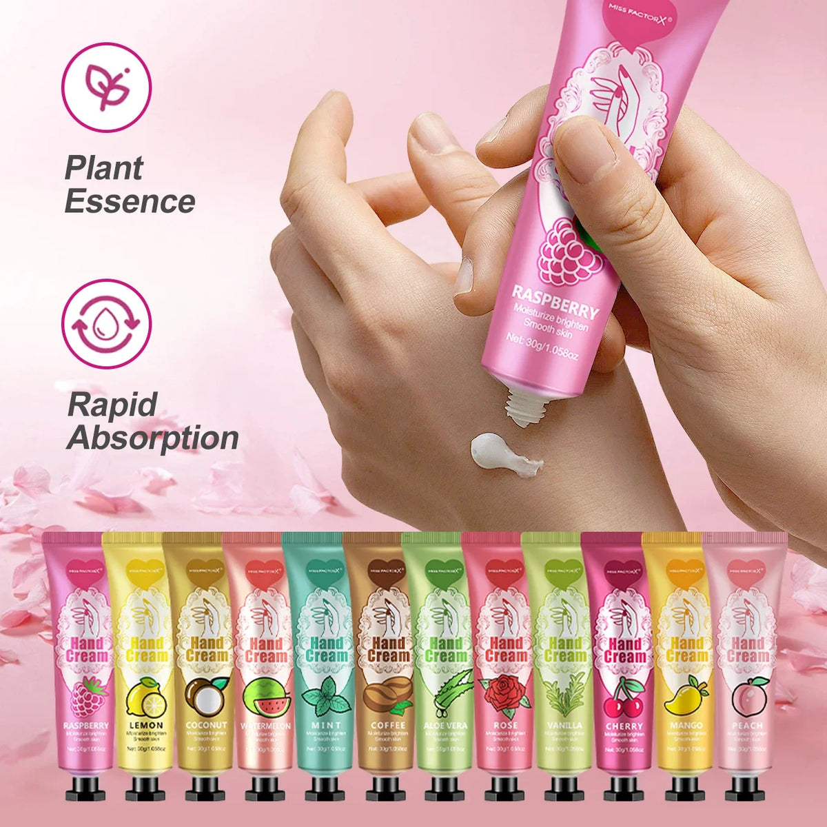 12-Piece Hand Cream & Lip Balm Gift Set | Net Bag & Card Beauty Gift Set Qme