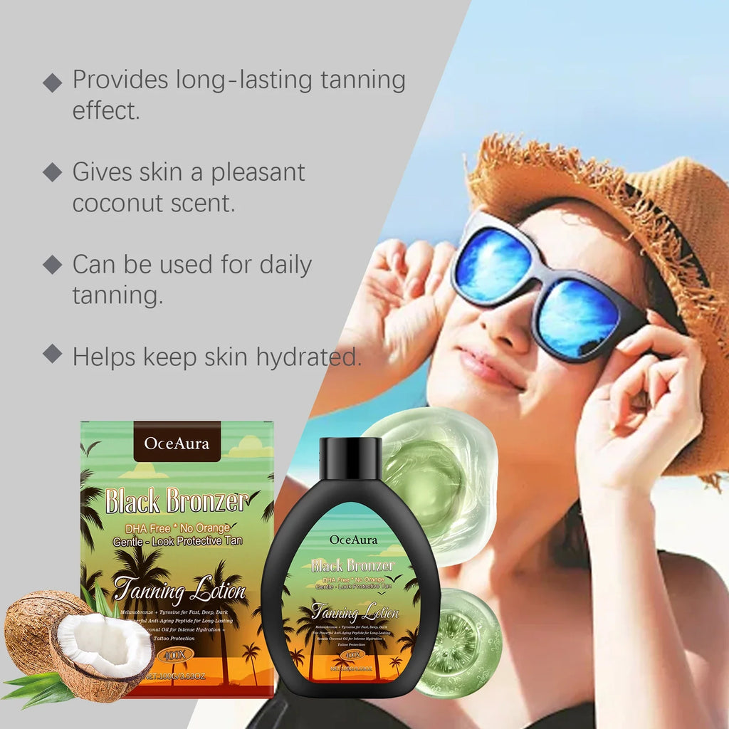 Coconut Tanning Lotion – Natural Bronzed Glow, Lightweight Tanning Lotion Qme