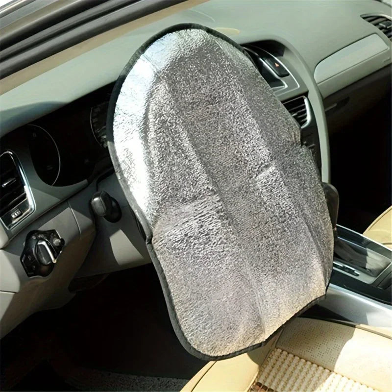 Steering Wheel Sun Shade Cover – Universal Fit SUVs & Cars Steering Wheel Sun Shade Qme