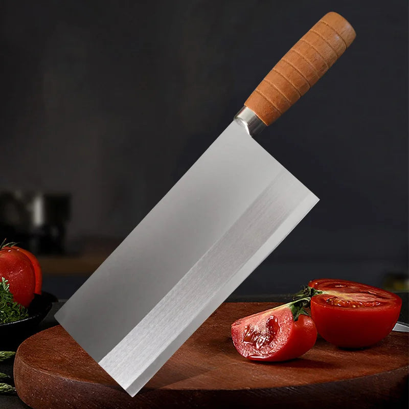 InLeung Chinese Cleaver – Handmade Stainless Steel Chef Knife Kitchen Cleaver Knife Qst