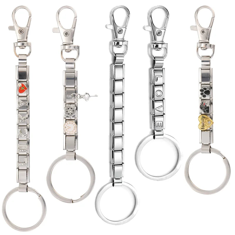 DIY Italian Link Charm Bead Key Chain – 10 Colors Charm Bead Keychain Qme