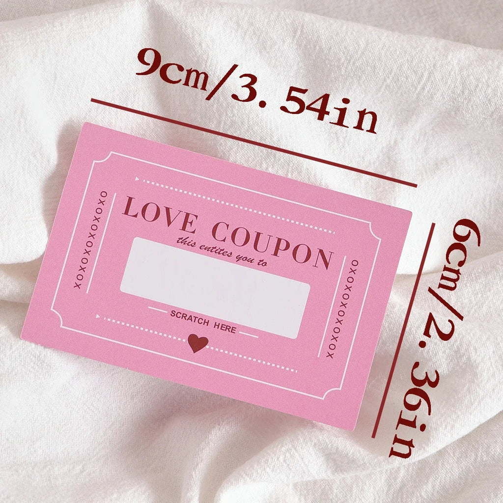 Scratch-Off Love Coupon Cards for Couples | Valentine's Gift Scratch-Off Couple Cards Qme