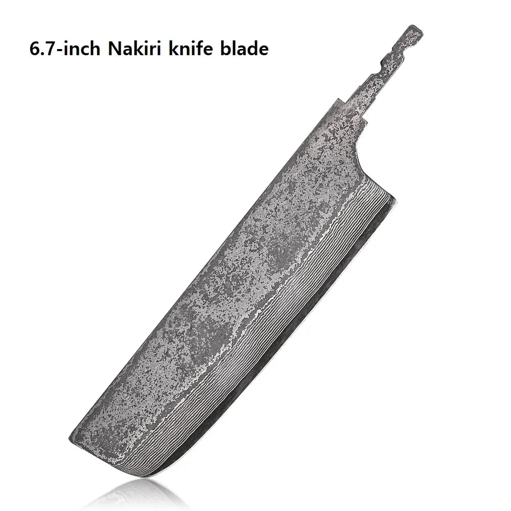 F.YOUNG VG10 Damascus Steel Knife Blank Blade – DIY Full Tang Knife Blank Blade Qst 6.7 inch Nakiri