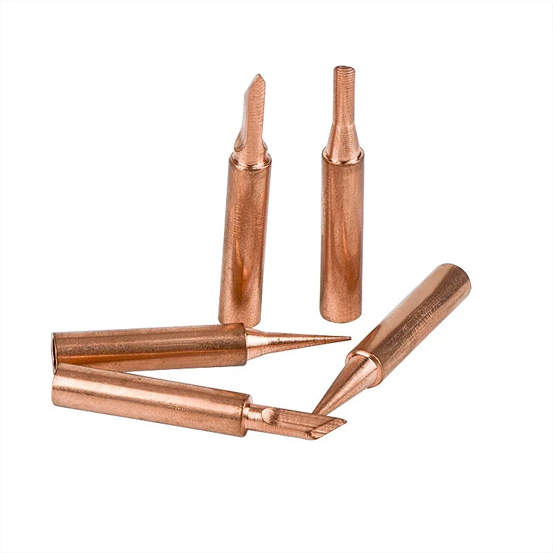 900M-T Copper Soldering Tips Set – I B K 3C 2 4D Shapes Soldering Tips Set Qme