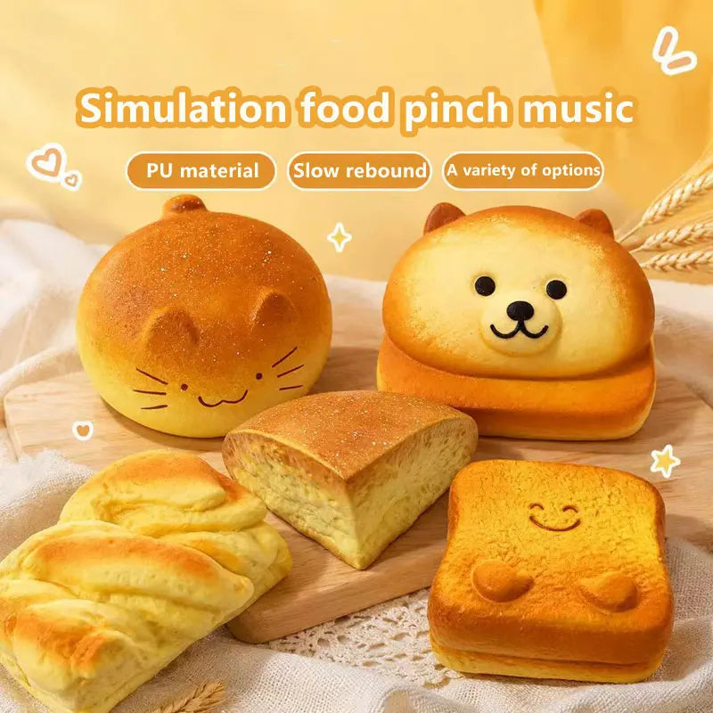 Squishy Totoro & Kitty Bread Fidget Squeeze Toys – Adults Gift Squishy Fidget Toy Qst