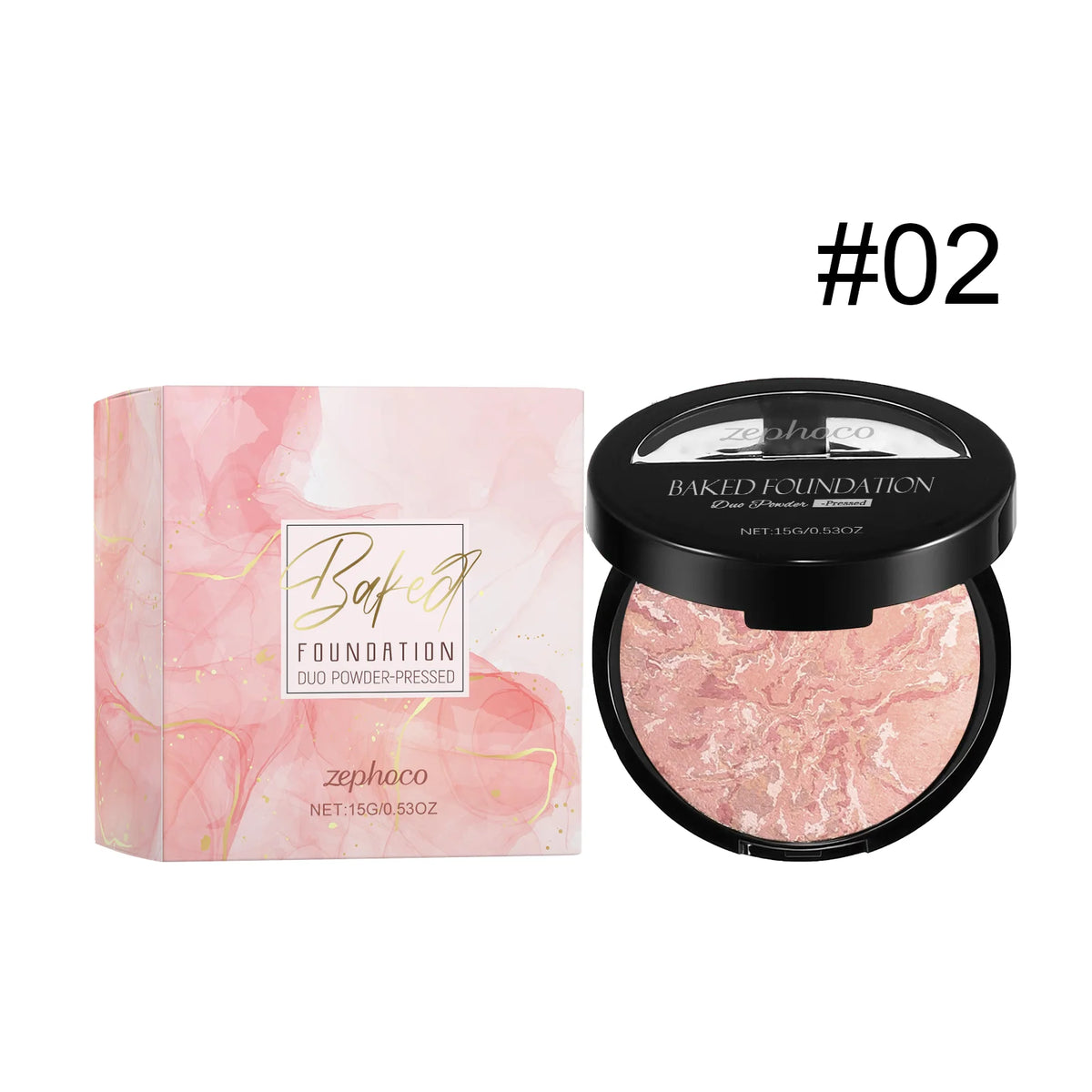 Zephoco Matte Powder Foundation – Oil Control Setting Powder Pressed Powder Foundation Qst B