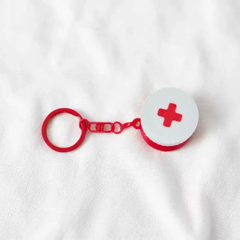Mini Sliding Pill Case with Keychain | Portable Pill Holder Portable Pill Case Qme