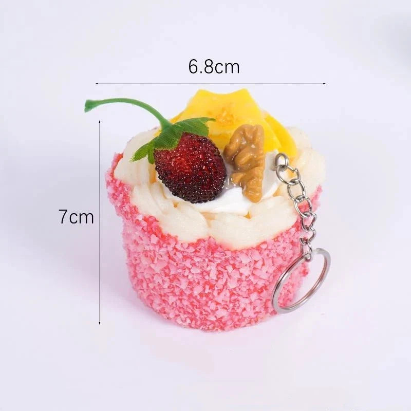 Artificial Coconut Cream Mousse Cake – Realistic Fake Food Prop Fake Food Prop Qme A5 6.8x5.8cm