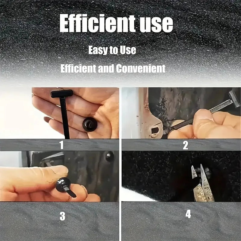 Multi-Function Zip Ties & Snap Fasteners with Adhesive Mounts Cable Tie Fastener Kit Qme