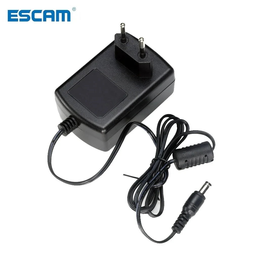 ESCAM DC 12V 2A Power Supply Adapter for CCTV Security Cameras DC Power Adapter Qme