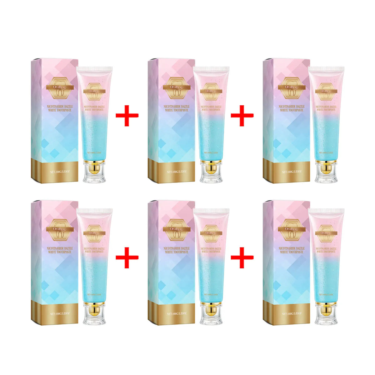 Oralhoe Niacinamide Whitening Toothpaste – Stain & Plaque Whitening Toothpaste Qst 600g boxed