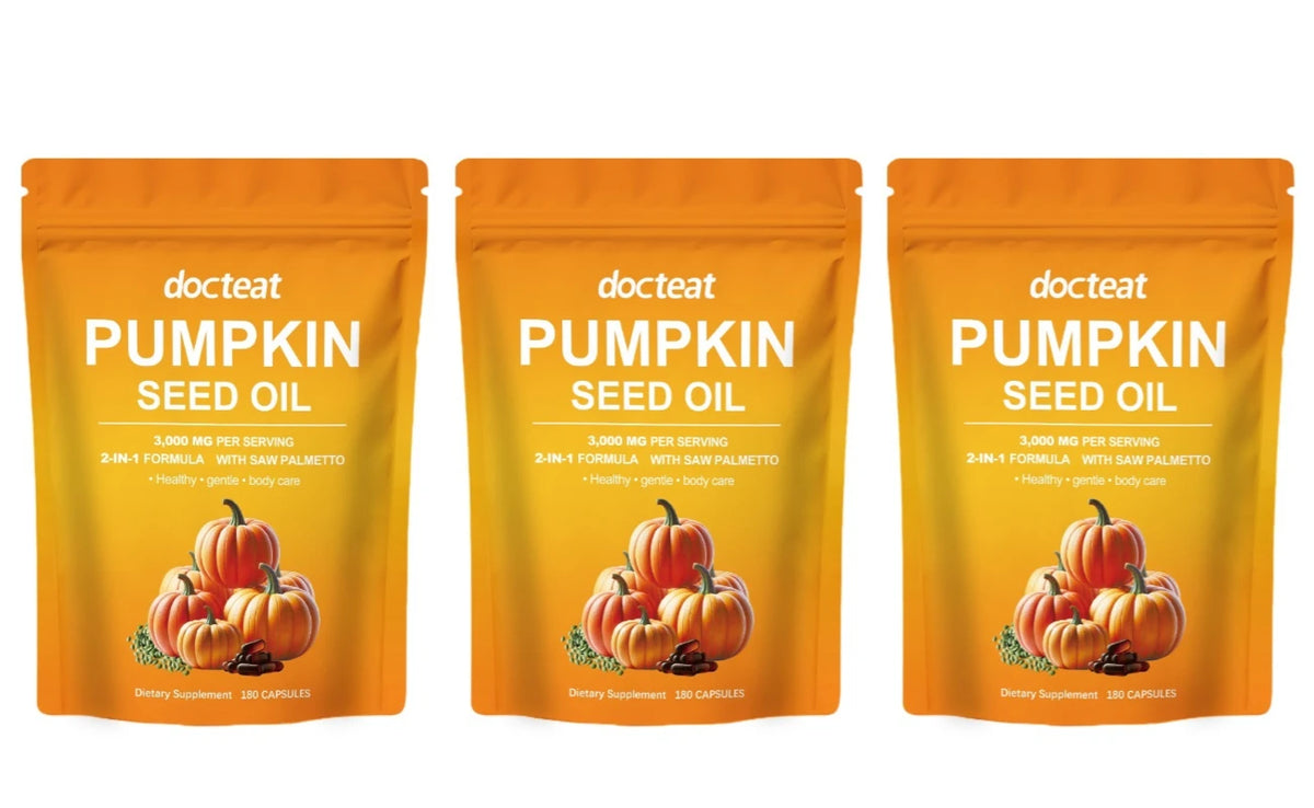 Pumpkin Seed Oil 3000mg + Saw Palmetto – 180 Capsules Herbal Supplement Capsules Qst 540 Count(Pack of 3)