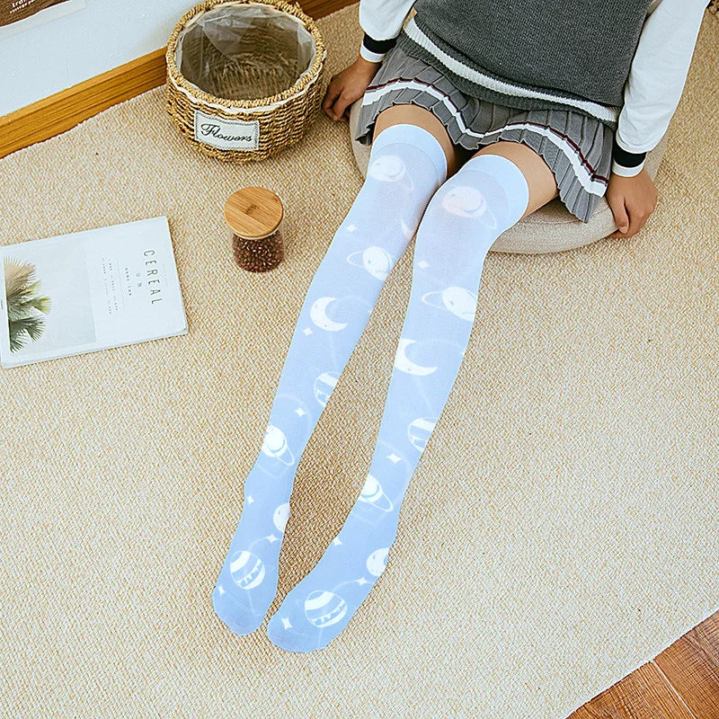 Lolita Thigh-High Stockings | Cute Cartoon Knee Socks for Women Thigh-High Stockings Qme