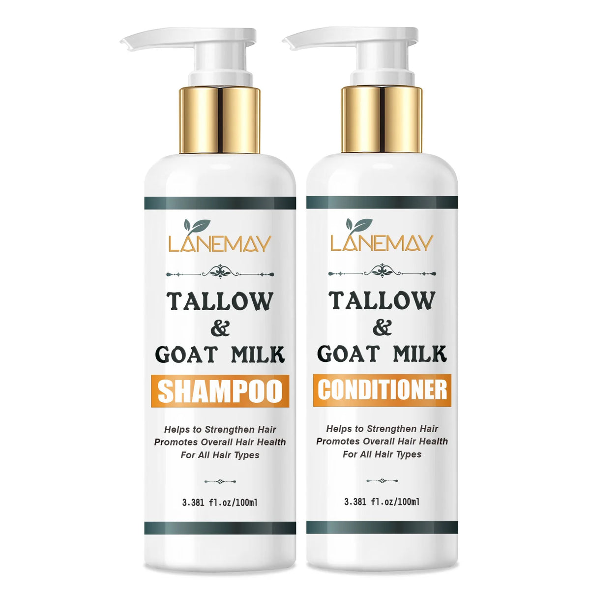Tallow & Goat Milk Shampoo & Conditioner Set | All Hair Types Shampoo & Conditioner Set Qst Nourishing