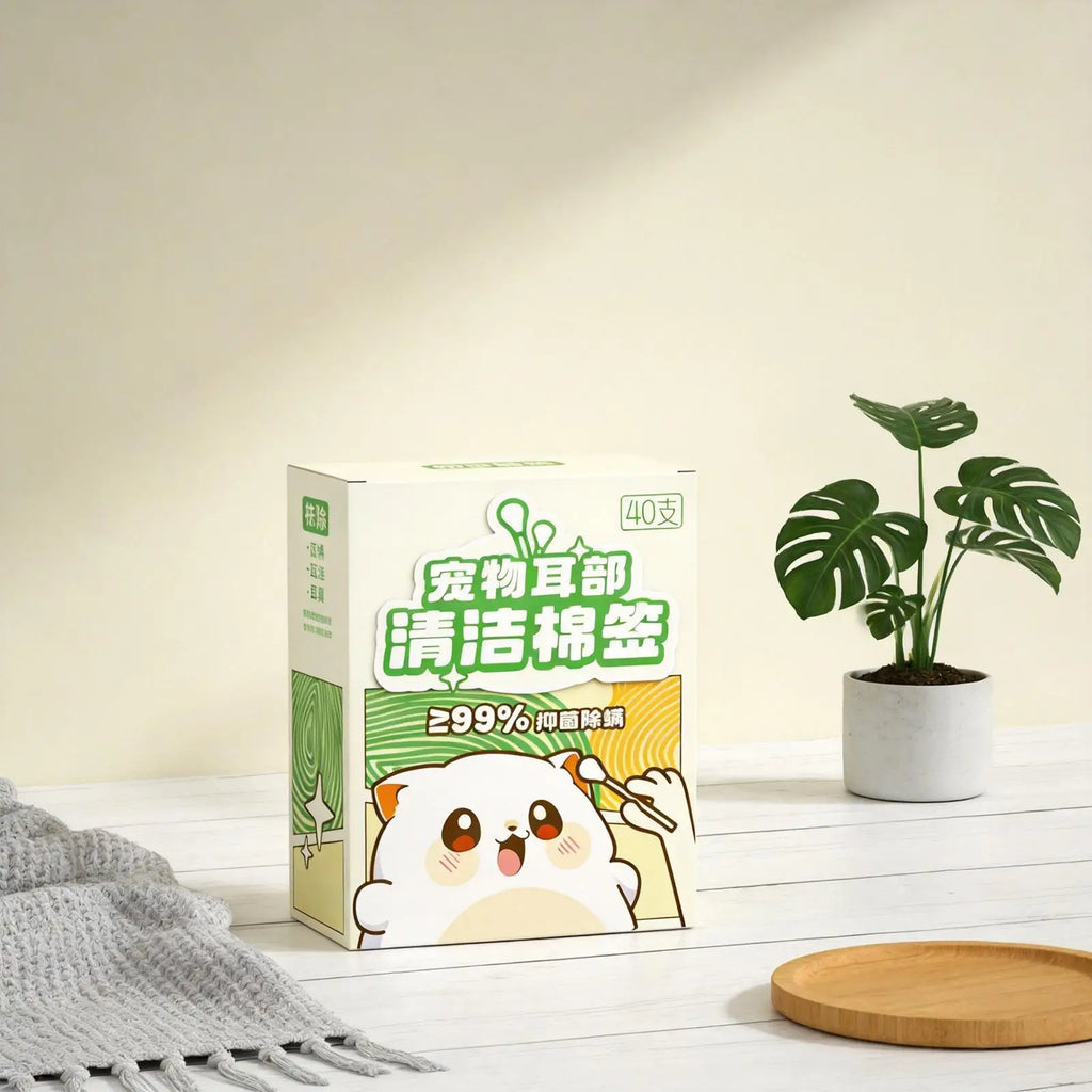 Dog Ear Cleaning Swabs – Plant Extracts, 40 Pcs | Pet Care Pet Ear Cleaner Qme
