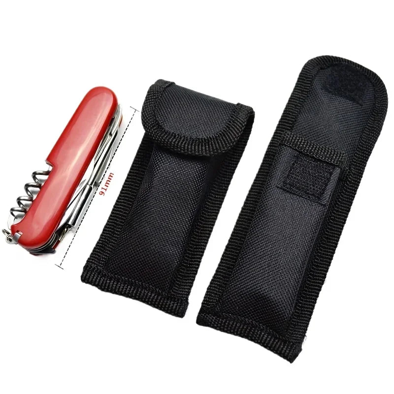 Nylon Folding Knife Sheath Double-Layer Oxford Belt Pouch Knife Sheath Pouch Qme