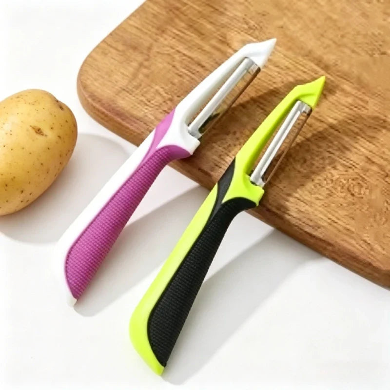 Stainless Steel Multifunctional Peeler – Anti-Slip Handle Vegetable Peeler Qme