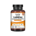 Organic Turmeric Ginger & Black Pepper Capsules | 95% Curcumin Herbal Supplement Capsules Qst 60 count-1bottle