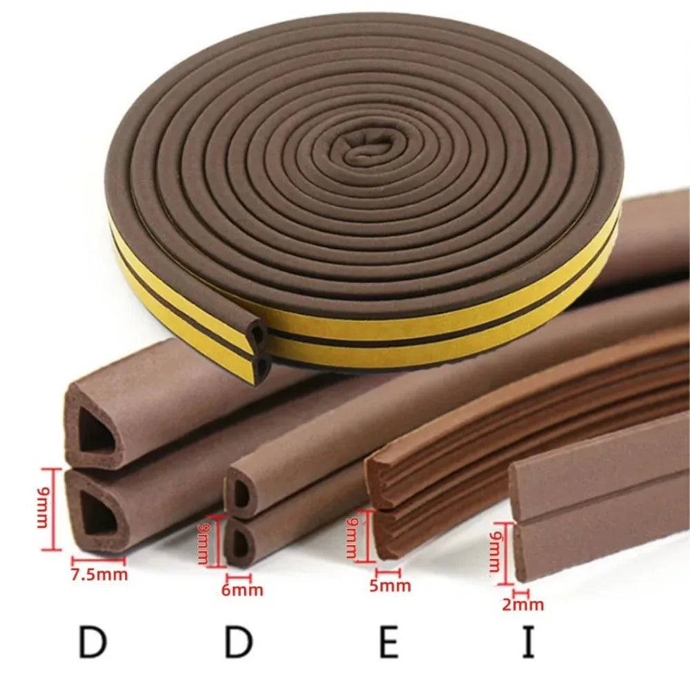 D-Type Door & Window Sealing Strip – Acoustic Foam, 2m Door Weatherstrip Seal Qme