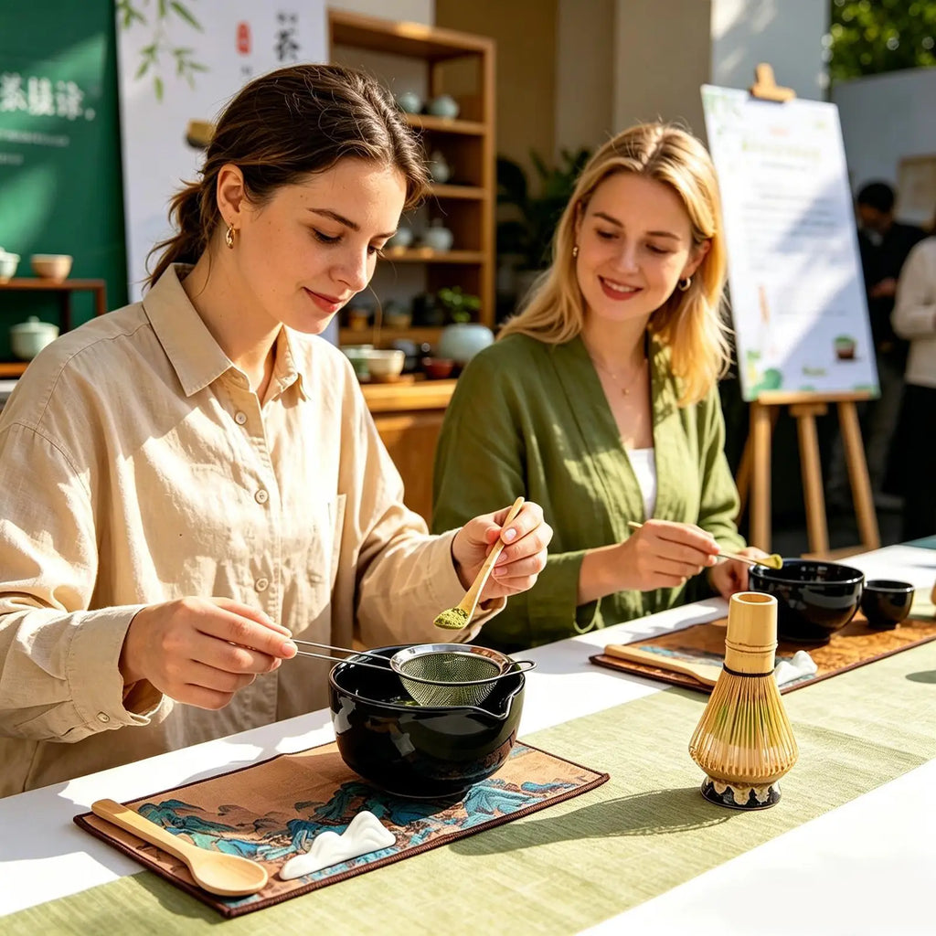 Japanese Tea Ceremony Set – Ceramic Chasen Bowl & Scoop Tea Ceremony Set Qme