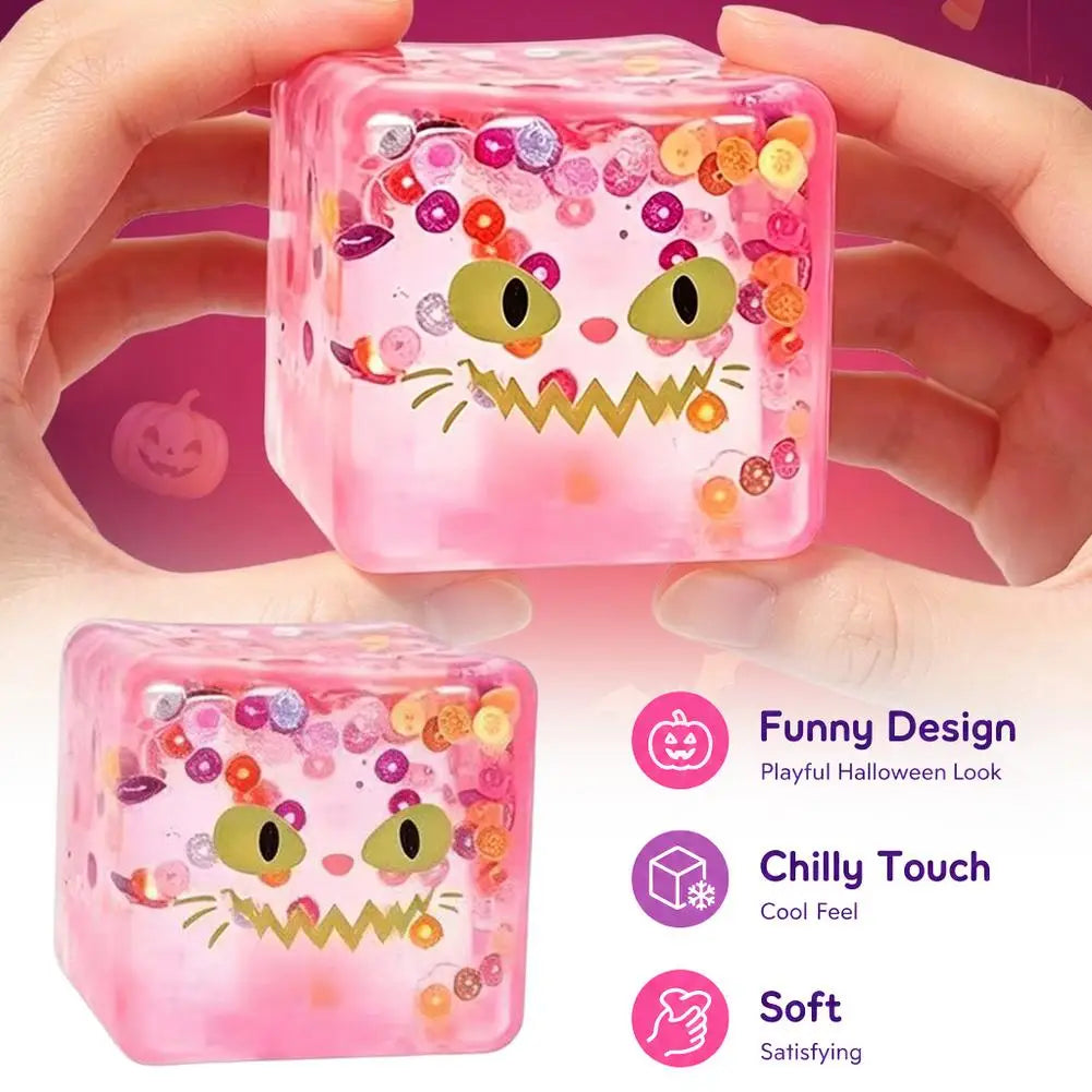 Halloween Ice Cube Squishy Slow Rising Sensory Fidget Toy Squishy Fidget Toy Qme