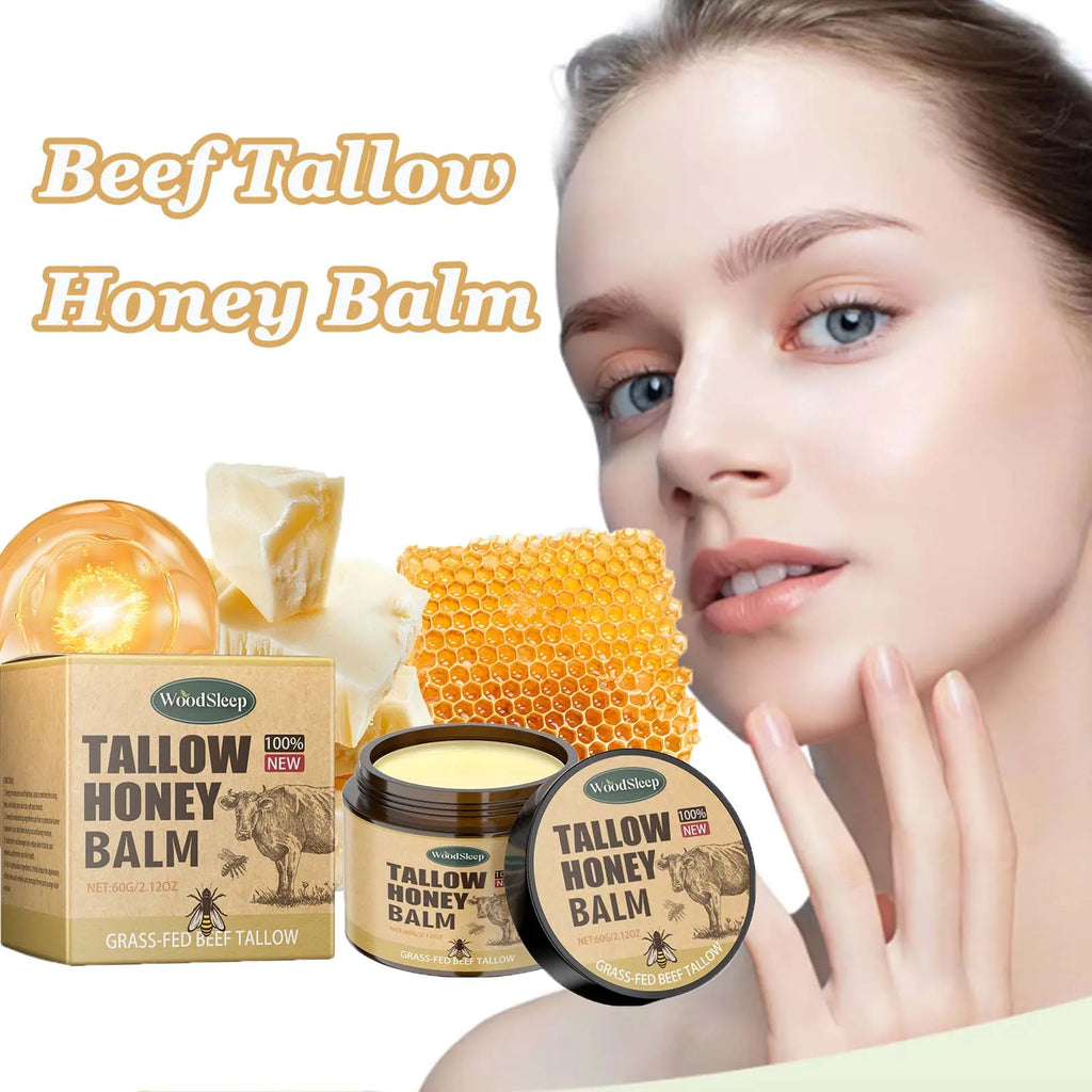 Beef Tallow & Honey Balm – Face Cream & Body Lotion Face & Body Balm Qme