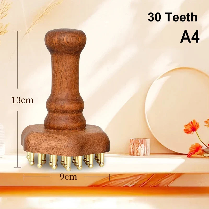 Brass Bead Gua Sha Comb – Meridian Massage Tool | 4 Colors Meridian Massage Comb Qme A4