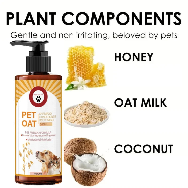 Pet Shampoo for Dogs & Cats – Softening & Odor-Neutralizing Pet Grooming Shampoo Qme
