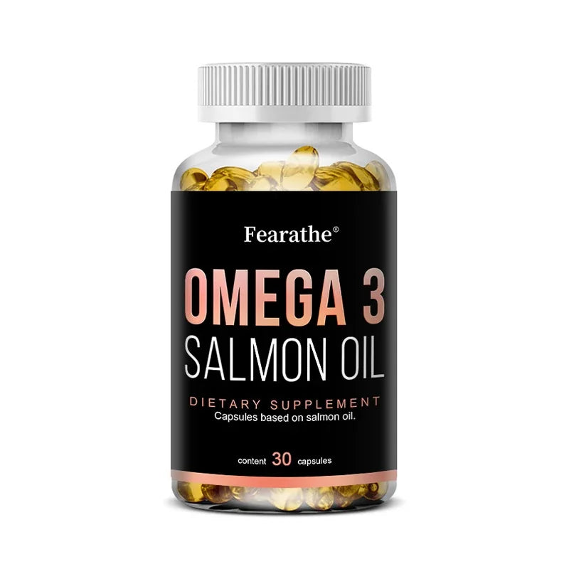 Omega-3 Fish Oil Capsules – Pure Salmon Oil EPA & DHA Fish Oil Supplement Qst 30 count-1 bottle