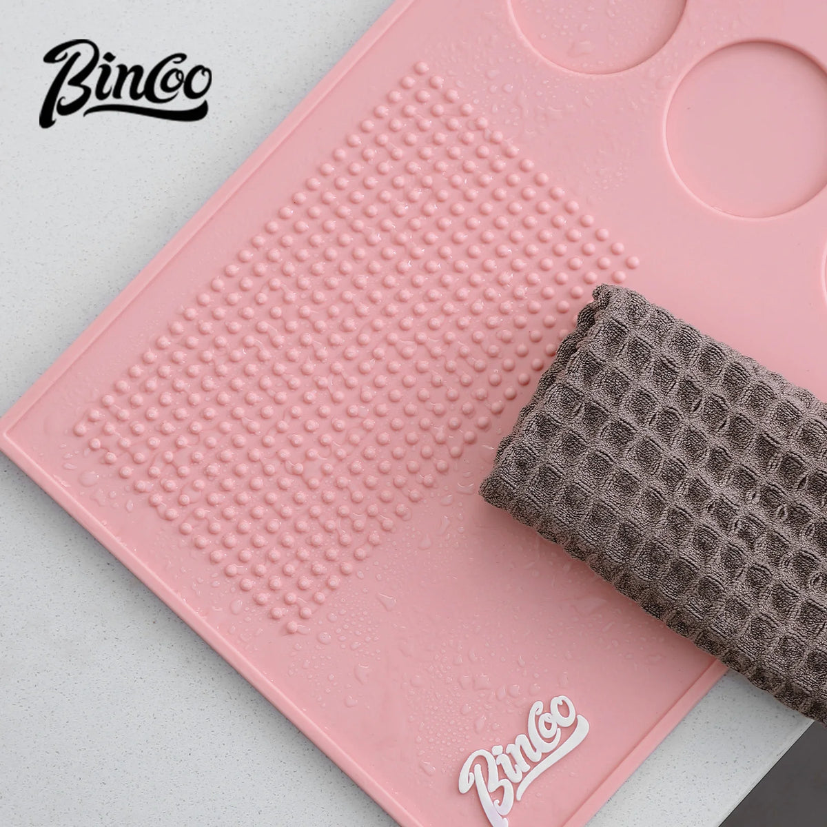 Bincoo Espresso Tamping Mat Stand 51–58mm Pink Barista Set Espresso Tamping Mat Qst