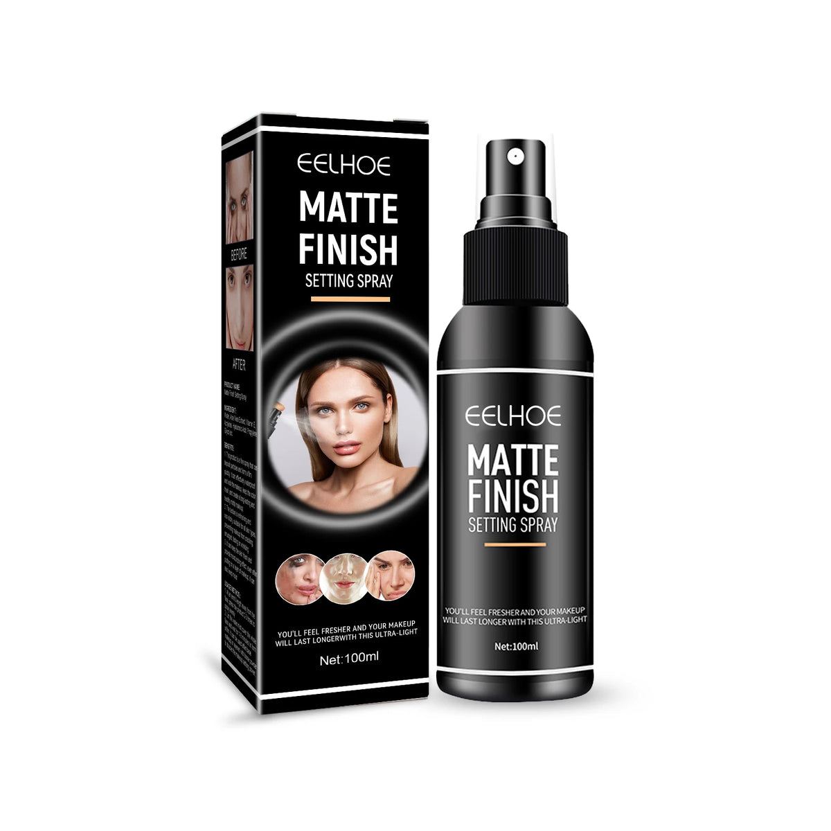 EELHOE Matte Setting Spray – Oil Control & Long-Lasting Hold Makeup Setting Spray Qst 110ml boxed
