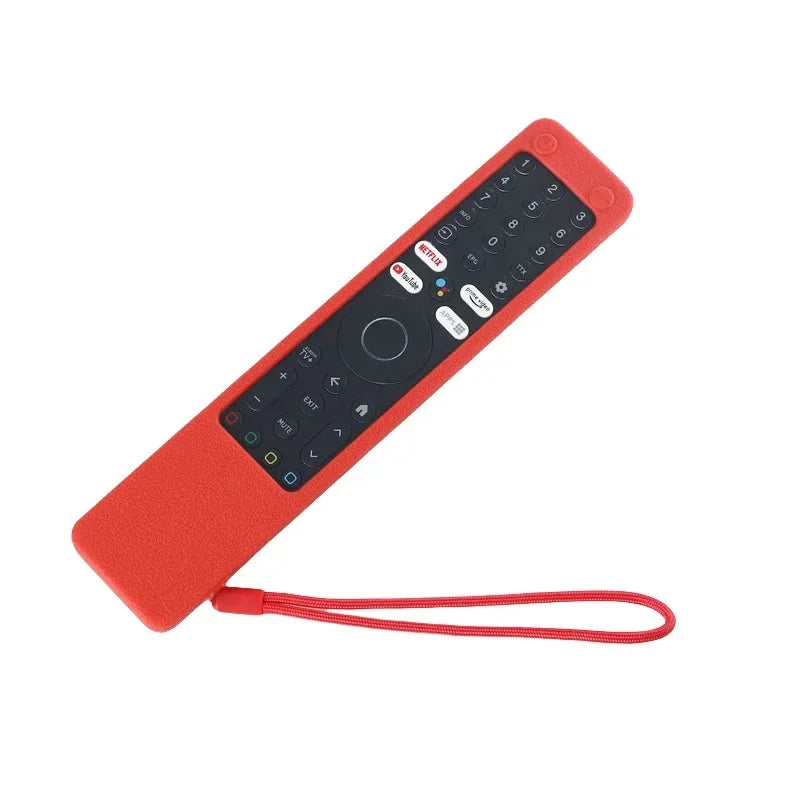 Xiaomi XMRM-ML Silicone TV Remote Cover | Anti-Drop Case Remote Control Cover Qme Red
