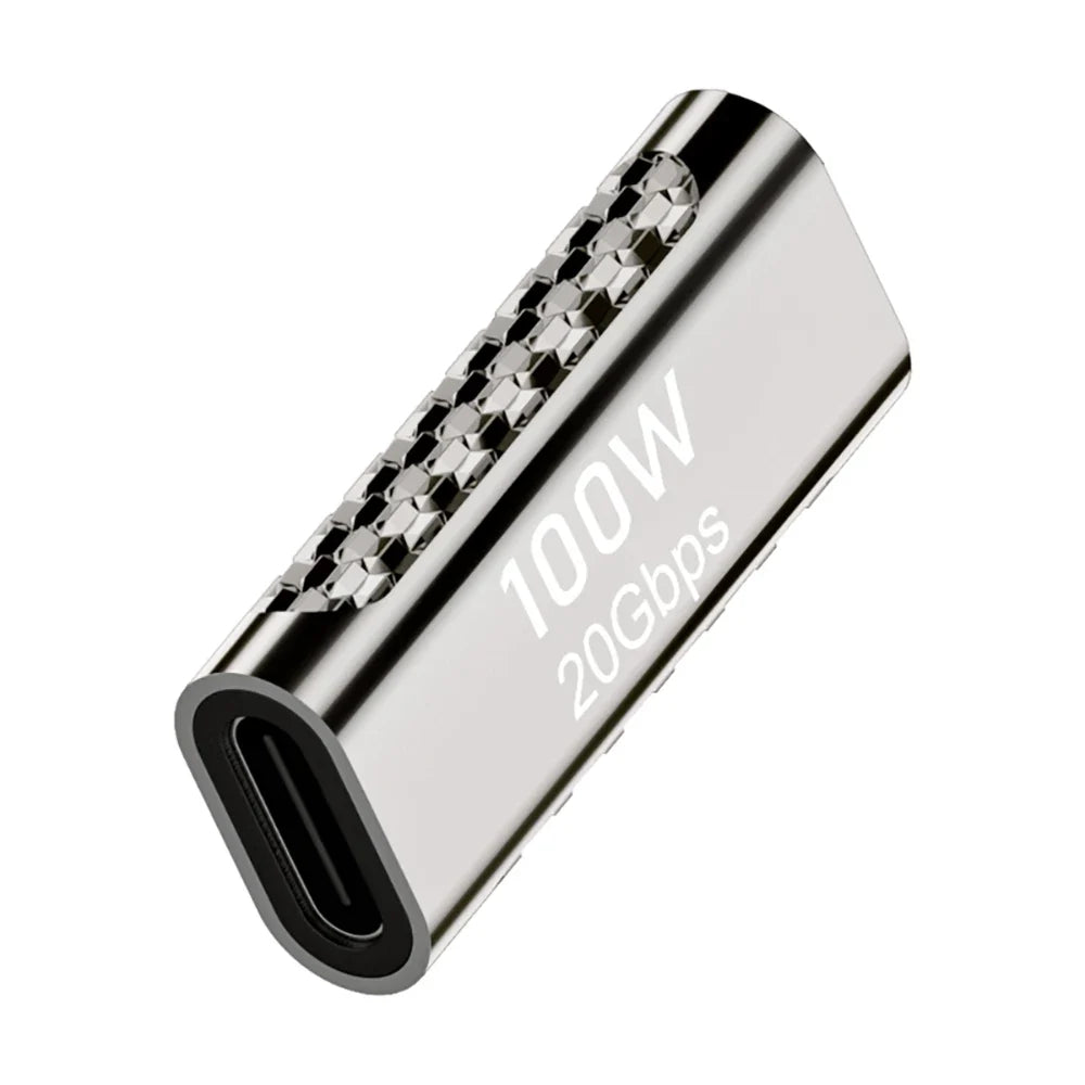 USB-C 90° Adapter 20Gbps OTG 8K 4K 100W Fast Charging USB-C Adapter Qme female to female