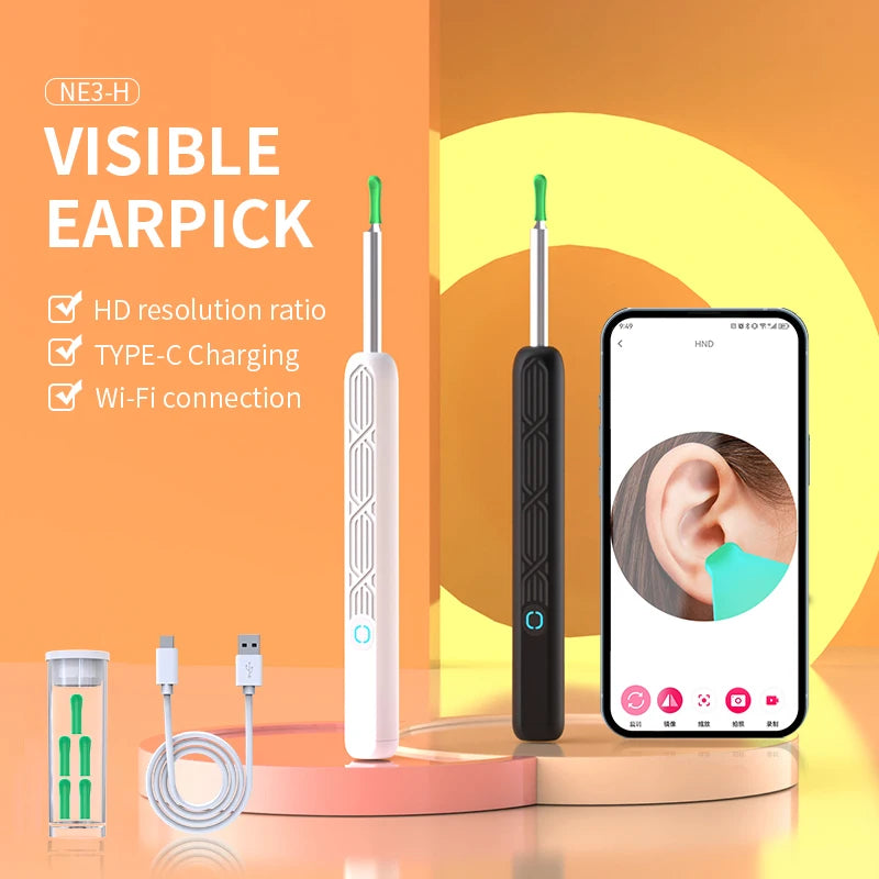 Wireless Visual Ear Cleaner – 1080P HD Camera WiFi Earpick Visual Ear Cleaner Qst