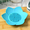 Silicone Lotus Soap Holder Drain Dish – 5 Colors Silicone Soap Dish Qme Blue