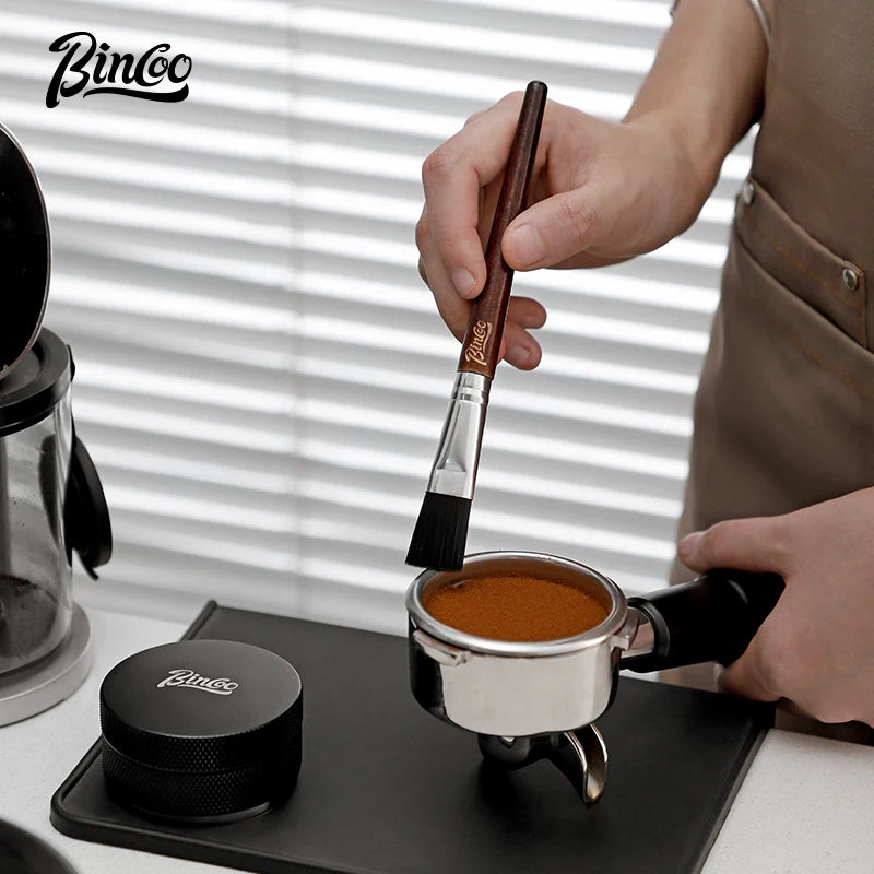 Bincoo Espresso Cleaning Brush – Wood Handle Barista Tool Coffee Cleaning Brush Qst