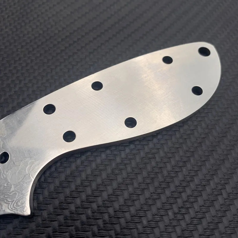 Damascus Steel Fixed Blade DIY Knife Blank – Camping & Outdoor Fixed Blade Knife Qst